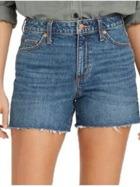 Universal Thread Medium Blue Denim Frayed Cutoff Shorts